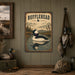 Bufflehead Duck metal sign with vintage duck identification portrait style Bufflehead Duck
