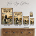 Ring-Necked Duck metal sign with vintage duck identification portrait style Ring-Necked Duck