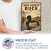Ring-Necked Duck metal sign with vintage duck identification portrait style Ring-Necked Duck