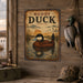 Ruddy Duck metal sign with vintage duck identification portrait style Ruddy Duck