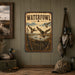 Waterfowl Hunting metal sign with vintage duck identification portrait style Waterfowl Hunting