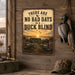 No Bad Days in a Duck Blind metal sign with vintage duck identification portrait style No Bad Days in a Duck Blind