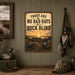 No Bad Days in a Duck Blind metal sign with vintage duck identification portrait style No Bad Days in a Duck Blind