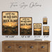 No Bad Days in a Duck Blind metal sign with vintage duck identification portrait style No Bad Days in a Duck Blind