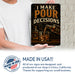 I Make Pour Decisions Whiskey metal sign with vintage whiskey humor sign style — I Make Pour Decisions Whiskey