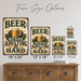 Beer Because Adulting Is Hard metal sign with vintage beer humor sign style — Beer Because Adulting Is Hard