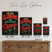 I'm Not Slurring I'm Speaking Cursive Cocktail metal sign with vintage cocktail humor sign style — I'm Not Slurring I'm
