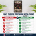 Wine A Little You'll Feel Better metal sign with vintage wine humor sign style — Wine A Little You'll Feel Better