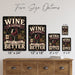 Wine A Little You'll Feel Better metal sign with vintage wine humor sign style — Wine A Little You'll Feel Better