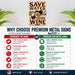 Save Water Drink Wine metal sign with vintage wine humor sign style — Save Water Drink Wine
