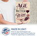 Age Gets Better With Wine metal sign with vintage wine humor sign style — Age Gets Better With Wine