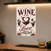Wine Is My Love Language metal sign with vintage wine humor sign style — Wine Is My Love Language