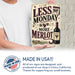 Less Monday More Merlot Wine metal sign with vintage wine humor sign style — Less Monday More Merlot Wine