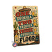 One Tequila Two Tequila Three Tequila Floor metal sign with vintage tequila humor sign style — One Tequila Two Tequila Three
