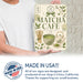 Matcha Social Club Sips of Happiness metal sign with boho vintage matcha bar poster — Matcha Social Club Sips of Happiness
