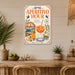 Aperitivo Hour Good Friends Beautiful Moments metal sign with boho vintage italian aperitivo bar poster — Aperitivo Hour