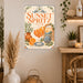 Sunset Spritz Club Italian Aperitivo metal sign with boho vintage italian aperitivo bar poster — Sunset Spritz Club Italian