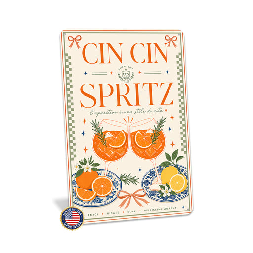 Sip Sangria Wine Bar Social Club metal sign with boho vintage sangria bar poster — Sip Sangria Wine Bar Social Club