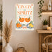 Sip Sangria Wine Bar Social Club metal sign with boho vintage sangria bar poster — Sip Sangria Wine Bar Social Club