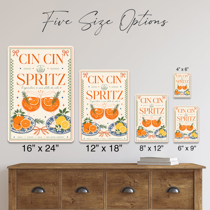 Sip Sangria Wine Bar Social Club metal sign with boho vintage sangria bar poster — Sip Sangria Wine Bar Social Club
