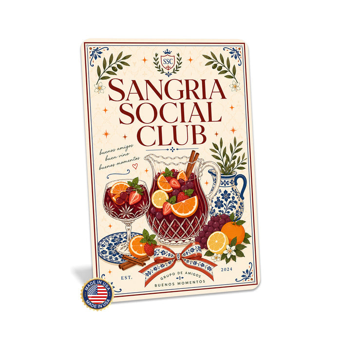 Martini Social Club Olives Laughter Late Nights metal sign with boho vintage coquette martini bar poster — Martini Social