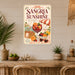 Cin Cin Spritz Club del Sole Italia metal sign with boho vintage italian aperitivo bar poster — Cin Cin Spritz Club del Sole