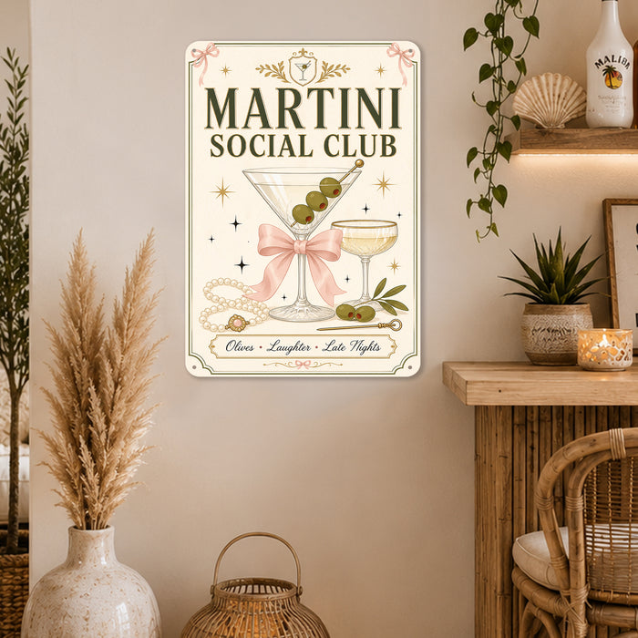 Sangria and Sunshine Costa del Sol Beach Club metal sign with boho vintage sangria bar poster — Sangria and Sunshine Costa