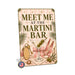 Extra Olives Please Martini Bar metal sign with boho vintage elegant martini bar poster — Extra Olives Please Martini Bar