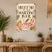 Extra Olives Please Martini Bar metal sign with boho vintage elegant martini bar poster — Extra Olives Please Martini Bar