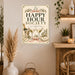 Happy Hour Society Since Cocktail O'Clock metal sign with boho vintage elegant martini bar poster — Happy Hour Society Since