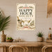Happy Hour Society Since Cocktail O'Clock metal sign with boho vintage elegant martini bar poster — Happy Hour Society Since