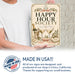 Happy Hour Society Since Cocktail O'Clock metal sign with boho vintage elegant martini bar poster — Happy Hour Society Since