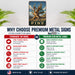 Bristlecone Pine California metal sign with vintage travel-poster illustration of bristlecone pine in California