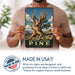 Bristlecone Pine California metal sign with vintage travel-poster illustration of bristlecone pine in California