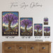 Wisteria Tree metal sign with vintage travel-poster illustration of wisteria tree in Japan