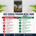 Dragons Blood Tree metal sign with vintage travel-poster illustration of dragons blood tree in Socotra