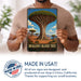 Dragons Blood Tree metal sign with vintage travel-poster illustration of dragons blood tree in Socotra