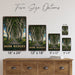 Dark Hedges Ireland metal sign with vintage travel-poster illustration of dark hedges in Ireland
