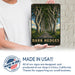 Dark Hedges Ireland metal sign with vintage travel-poster illustration of dark hedges in Ireland