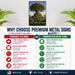 Tree of Life metal sign with vintage travel-poster illustration of tree of life in Bahrain