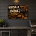 Whiskey and Smoke BBQ Original Seasoning metal sign with vintage tin bbq sign — Whiskey and Smoke BBQ Original Seasoning