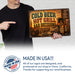 Cold Beer Hot Grill Bad Decisions metal sign with vintage tin bbq sign — Cold Beer Hot Grill Bad Decisions