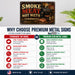 Smoke Meat Not Microwaves BBQ Humor metal sign with vintage tin bbq sign — Smoke Meat Not Microwaves BBQ Humor