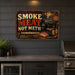 Smoke Meat Not Microwaves BBQ Humor metal sign with vintage tin bbq sign — Smoke Meat Not Microwaves BBQ Humor