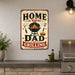 Home Is Where Dad Is Grilling metal sign with vintage tin bbq sign — Home Is Where Dad Is Grilling