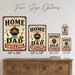 Home Is Where Dad Is Grilling metal sign with vintage tin bbq sign — Home Is Where Dad Is Grilling