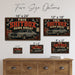 Classic Muscle Car Vintage Garage metal sign with horizontal vintage garage scene with weathered Chevelle SS muscle car