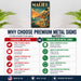 Malibu Beach California metal sign with art-deco vintage travel poster style of Malibu Beach California (california coast)