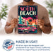 South Beach Miami Florida metal sign with art-deco vintage travel poster style of South Beach Miami Florida (florida