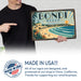 Bondi Beach Australia metal sign with art-deco vintage travel poster style of Bondi Beach Australia (australia sydney)
